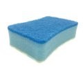 Printed kitchen cleaning sponge scourer with polyester pad